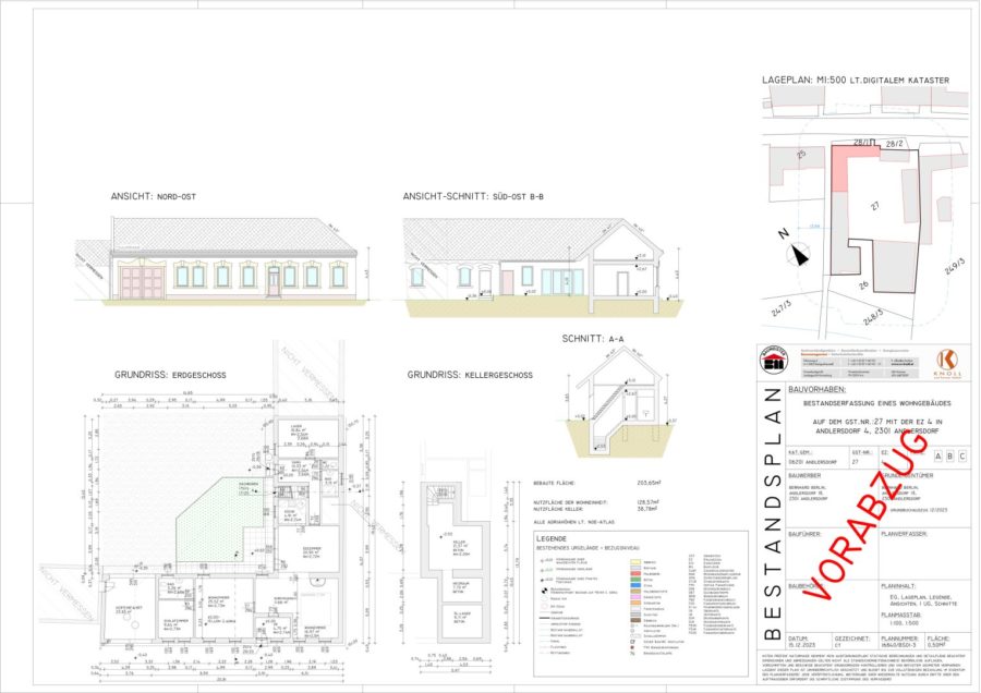 Haus mit Pferdestallungen in absoluter Grünruhelage Nähe Groß-Enzersdorf - Auch für Bauträger geeignet. - Planentwurf