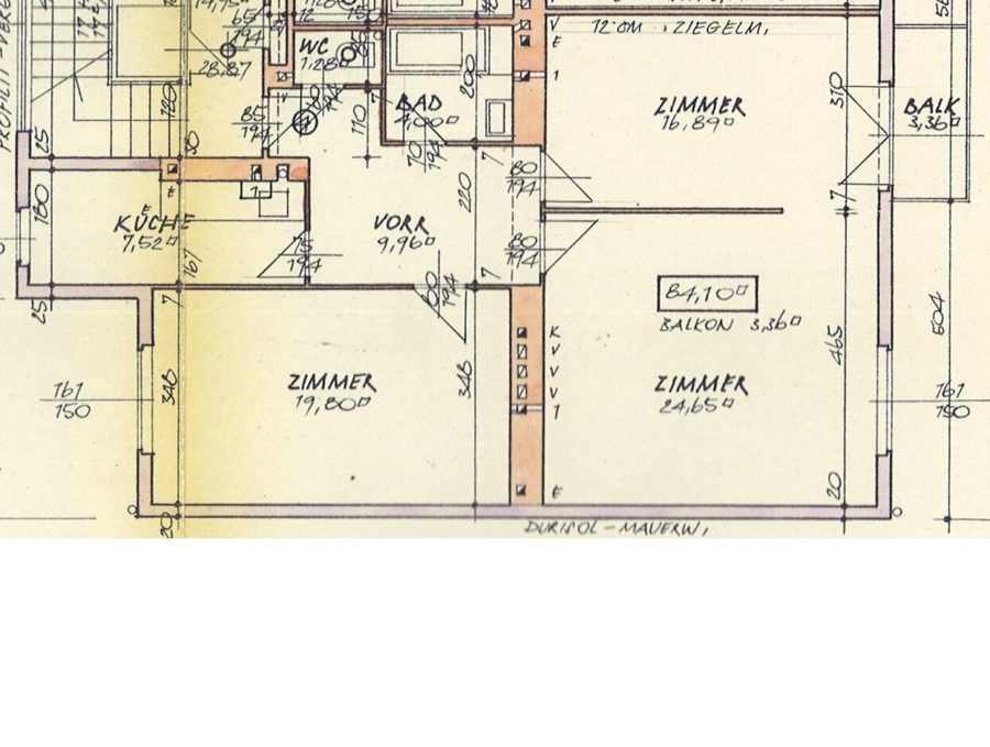 Wohnen in zentraler Lage - 84m² Wohnung mit Balkon - Nähe Mariahilfer Straße - Grundriss