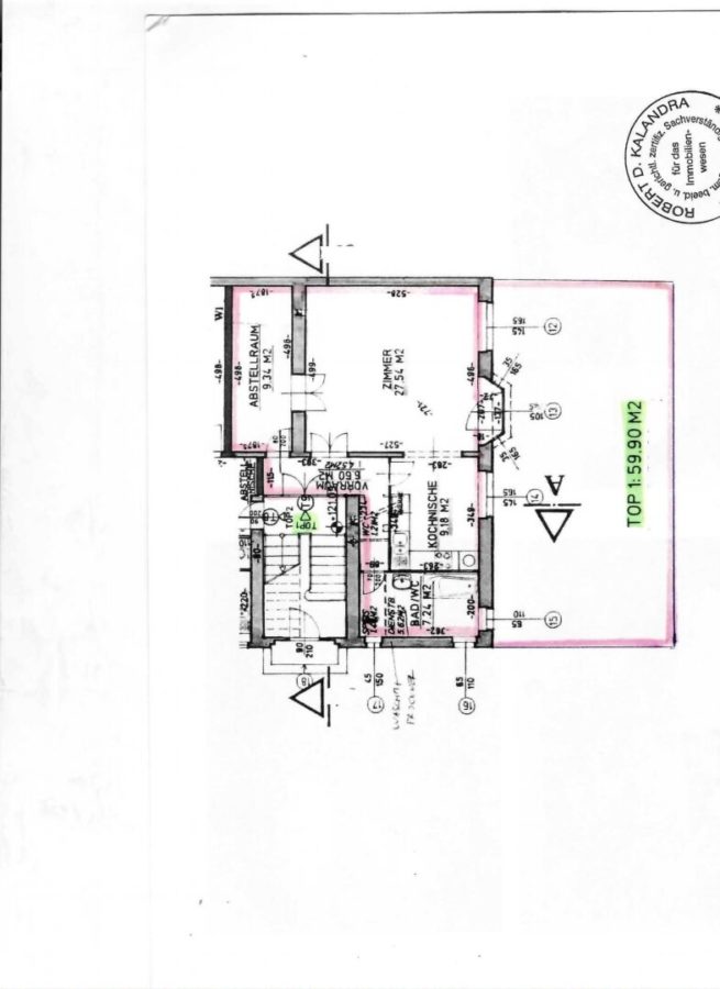 Schöne Altbauwohnung mit Terrasse und Gartenmitbenützung nähe Pötzleinsdorfer Schlosspark - Grundriss